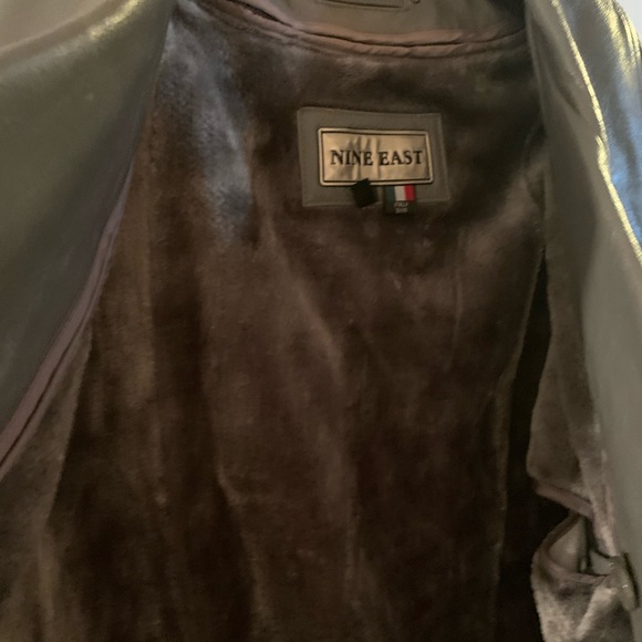 NINE EAST MALE GRAY LEATHER JACKET. - Picture 4 of 8